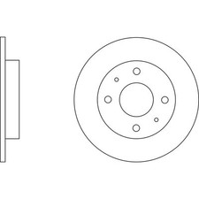 2x Brake Discs Solid For