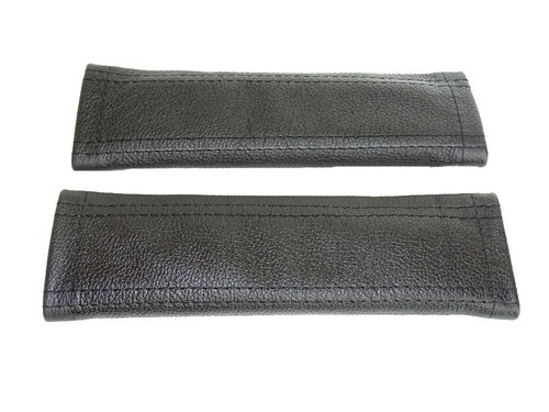 Black genuine leather seat - black,