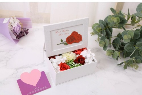 Rose soap flower photo box - , /