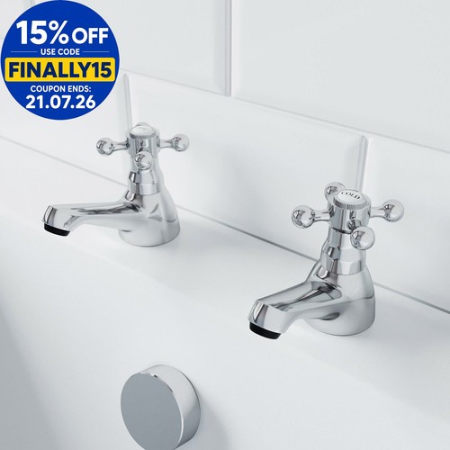 Traditional bathroom bath - bath, taps