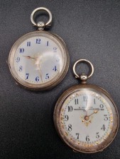 2 Antique Silver Pocket