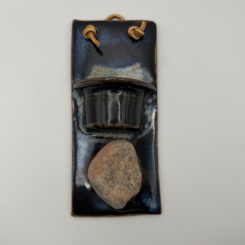 Studio pottery wall pocket - studio,