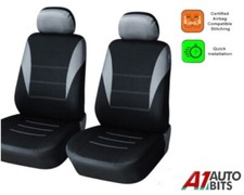 Front grey black car seat - black,