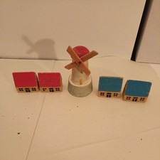 1970s Mini Wooden Windmill and