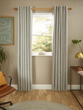 John Lewis Chenille Blackout/Thermal Lined Eyelet Curtains W228x137cm (Marks) B+