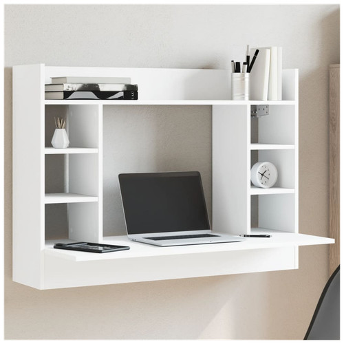 Wall mounted desk - wall-mounted, white