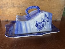Large Vintage Ceramic Cheese Wedge Dish Butter Dish 