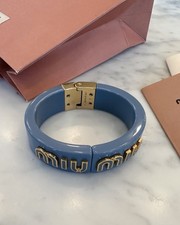 Miu Miu Blue Bangle with Gold