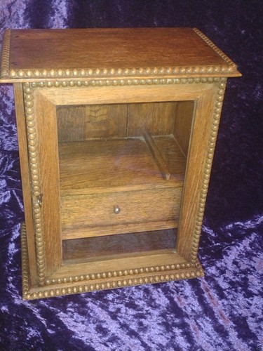Antique edwardian oak smokers - antique,