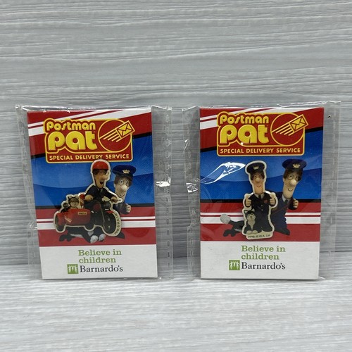 Postman pat enamelled pin - postman,