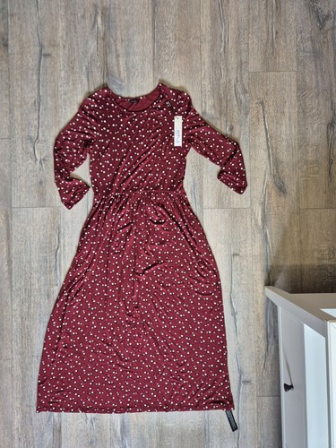 Wine red roman sleeve ditsy - roman,