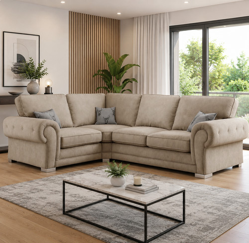 Mink beige fabric corner - mink,