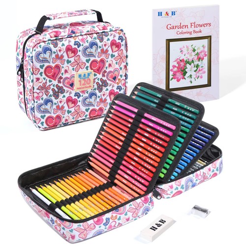 120 colouring pencils - colouring, zip-up