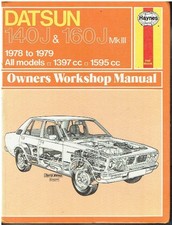 DATSUN VIOLET A10 SERIES 140J 160J SAL HATCH ESTATE '78-79 WORKSHOP MANUAL *VGC*