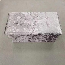 2 in 1 Velvet Ottoman Storage