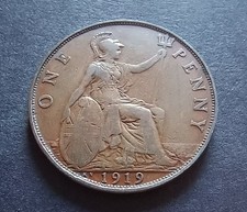 1919-KN Penny - Kings Norton Mint - King George V - British Bronze Coin