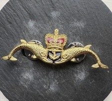 new large submariner lapel badge royal navy submarines dolphins United Kingdom