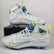 Nike Alpha Huarache 9 Elite LAX SE Lacrosse White Volt Cleats Men’s Size 13