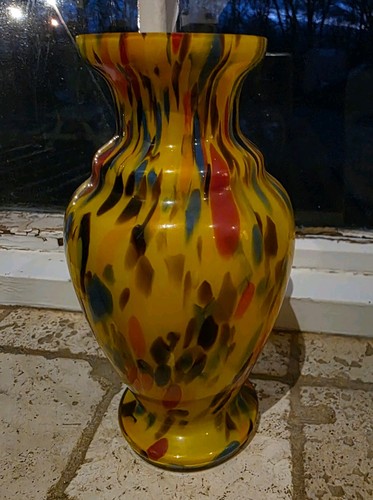 Vintage czech spatter glass - czech,