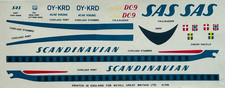 Decals : Scale: 1:120 : SAS Scandinavian Airlines DC-9 Revell | No. 4203 | 1:120