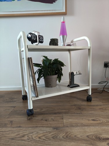 Vintage white metal rolling - white,
