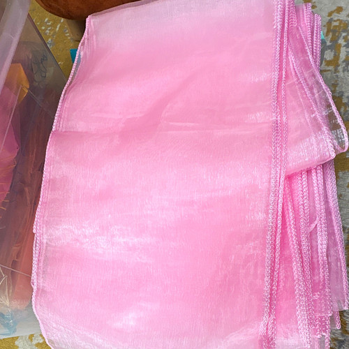 Light pink sheer organza - pink,