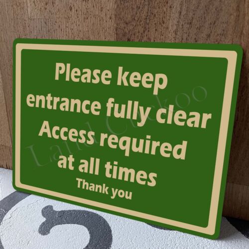 Please keep entrance - entrance, fully