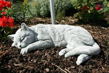 Stone figure cat sleeping