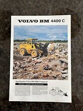 Volvo BM 4400c Compactor Leaflet.. Classic Shovel Digger JCB EUCLID CAT TEREX
