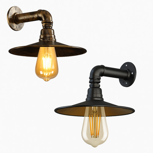 Vintage industrial wall light - industrial,