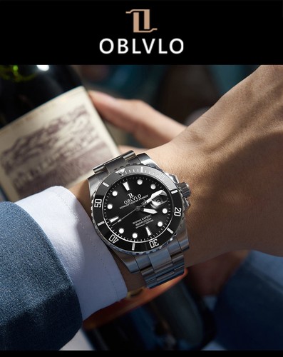 Oblvlo sub homage diver - diver, 40mm