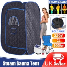 Portable Sauna Tent Kit with Chair Sauna Pod & Steamer Generator For Home Use UK