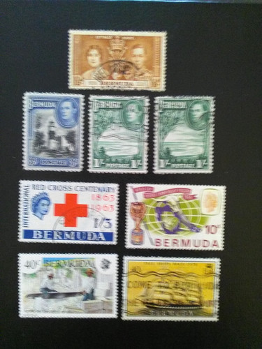Bermuda mnh 7 used stamps - ,