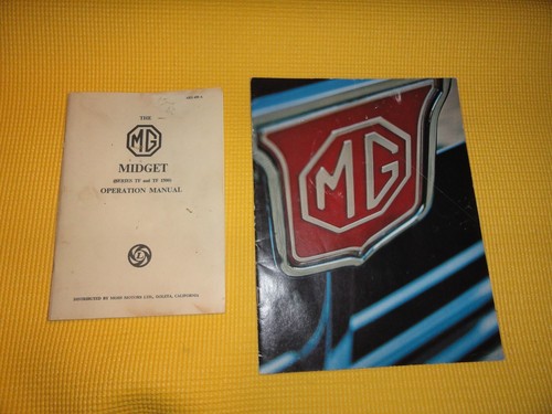 Vintage operational manual - vintage, mg