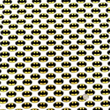100% Cotton Digital Fabric Batman Badge Superhero Logo DC Comics 150cm Wide