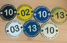 10 X Engraved, Please Place your order,Table Numbers, Hotels, Restaurants, Pubs,