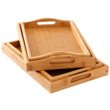 Serving Tray w/Handles Bamboo