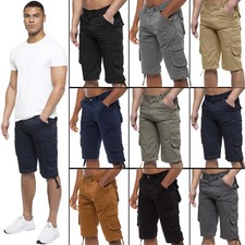 Enzo Mens Cargo Shorts Combat