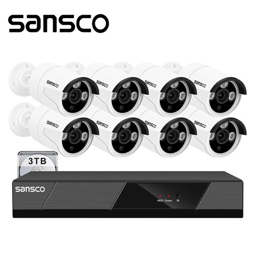 Cctv poe security system 4mp - system,