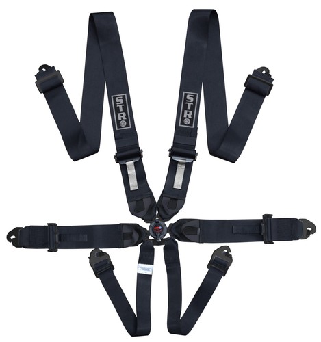 Black point race harness fia - black, 6-point
