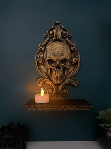 Gothic skull corbel - skull, hand