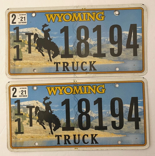Wyoming license plate - wyoming, 18194