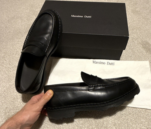 Massimo dutti black leather - dutti,