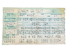 Pearl Ticket Stub 8/29/1998