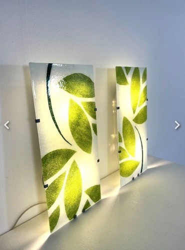 Pair gyllen glass wall - pair, of