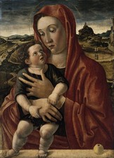 madonna with child by G. Bellini, 1465, A2 (24x16'') Poster