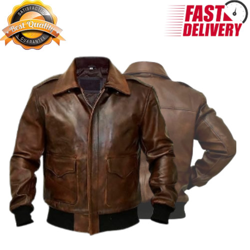 Mens flight aviator brown - a2,