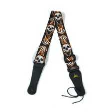 Skull Embroidered Guitar Strap Acoustic Violin & Electric Bass Adjustable Strap
