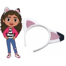 Gabbys Dollhouse Cat Ears Headband Costume Fancy Dress Up for Kids