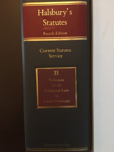 Halsbury statutes 4th - halsbury’s, statutes,